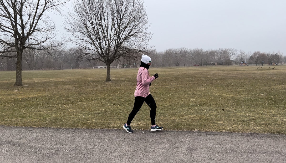 woman running in park